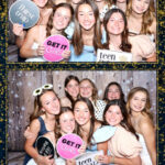 8th grade graduation party guests enjoying photo booth