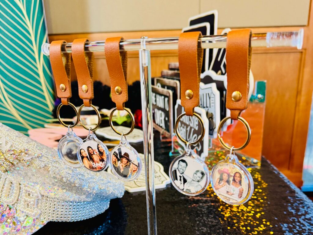 Custom photo keychain keepsake experience by Peek a Booth