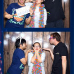 University students posing at UTSA event photo booth