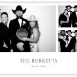 Custom wedding photo booth keepsake from the Burkett wedding.