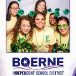 Guests enjoying the Boerne Education Foundation photo booth event in Boerne, Texas.