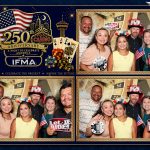 Guests posing for photos during the IFMA Casino Night event.