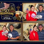 Guests enjoying the IFMA Casino Night photo booth at The Embassy Landmark in San Antonio, Texas.