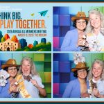 San Antonio Chamber guests posing at a photo booth at The DoSeum.