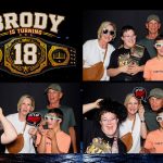 Guests enjoying the photo booth at Brody’s 18th birthday celebration in Boerne, Texas.