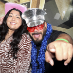 Guests celebrating Ancira Casino Night with custom photo booth pictures.